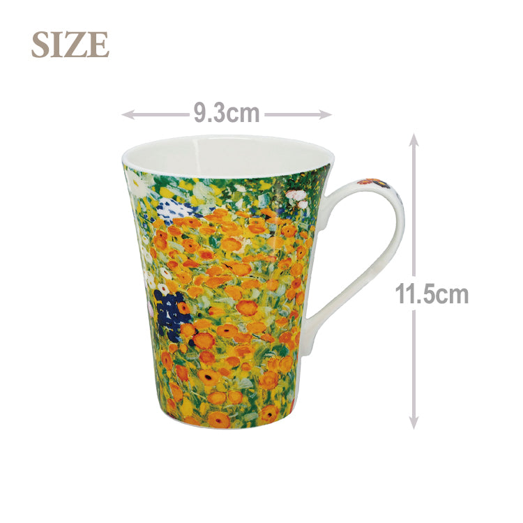 名画 マグカップ AC-0200 世界の名画と コーヒータイム ボーンチャイナ ティーカップゴッホ「アーモンドの花」