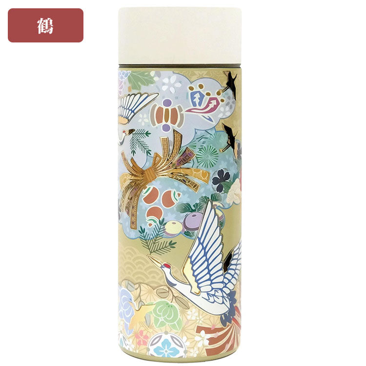 ステンレスボトル 300ml 和柄  水筒 ステンレスボトル 送料無料 保冷 保温 ボトル 花 手毬 鶴 鳳凰 日本 日本伝統 ギフト 持ち運び おしゃれ花