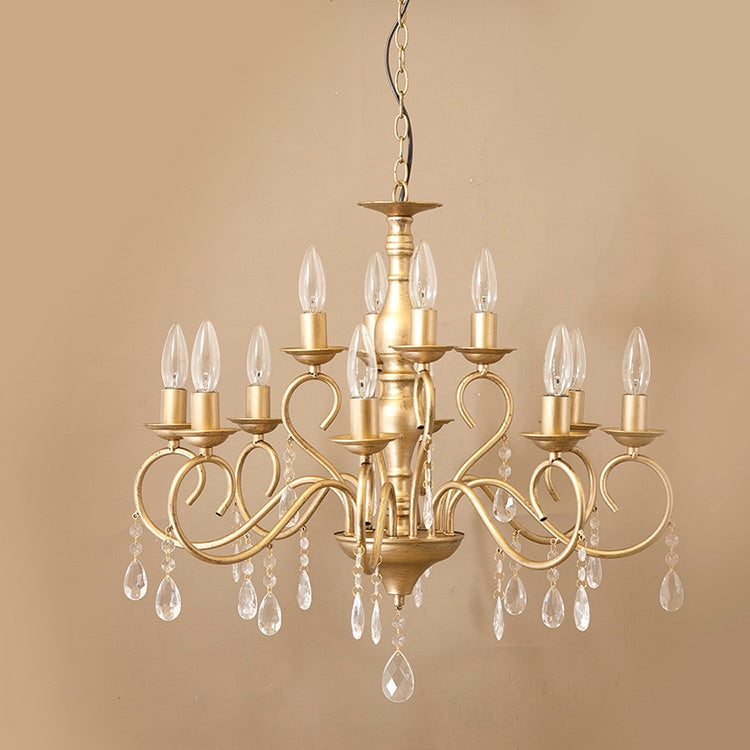 シャンデリア ビアンカ Bianca 12灯 67D3092004-12 アンティーク ペンダント ライト アクリルビーズ リビング ダイニング LED対応 秋月貿易アンティーク サンド グレイ