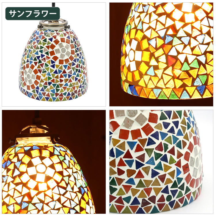 ペンダント ライト モザイク ハンギング ランプ 送料無料 ラウンド ハンドメイド石膏ガラス  16524-831-042 16524-831-043スプリンクル