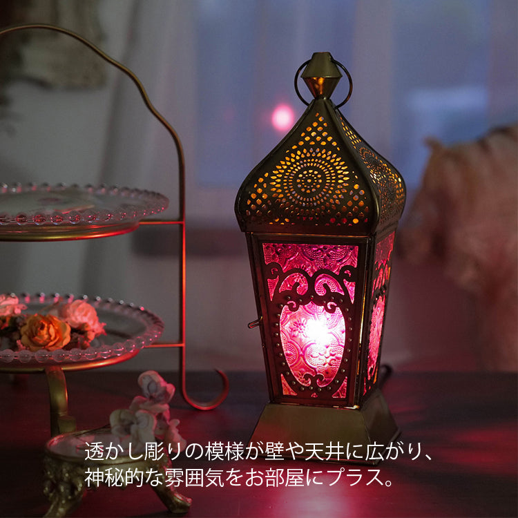 テーブル ランプ モロッカン ランプ M サン パープル 16024-830-060 アジア エキゾチック 照明 ライト 間接照明 卓上