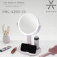 VENUSiS  ヴィナシス スマホスタンド付き LEDミラー ミラー VML-4200-5X ホワイト 送料無料 女優ミラー 3色調光 充電式 手鏡  置き型 メイクミラー 明るさ調整 LED