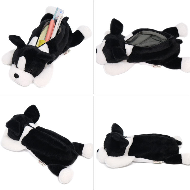 ワイルドアニマル ペンケース ボストンテリア 定形外 送料無料 ドック イヌ 犬 ぬいぐるみ 筆箱 ペンポーチ ポーチ フィギアポーチ