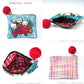 タマオワールド スパンコール刺繍ポーチ ハローキティ  ベット ピアノ マイメロディ POC3815 POC3814 POC3835 メール便  スパンコール 刺繍 ポーチ 小銭入れレッド(Bed)