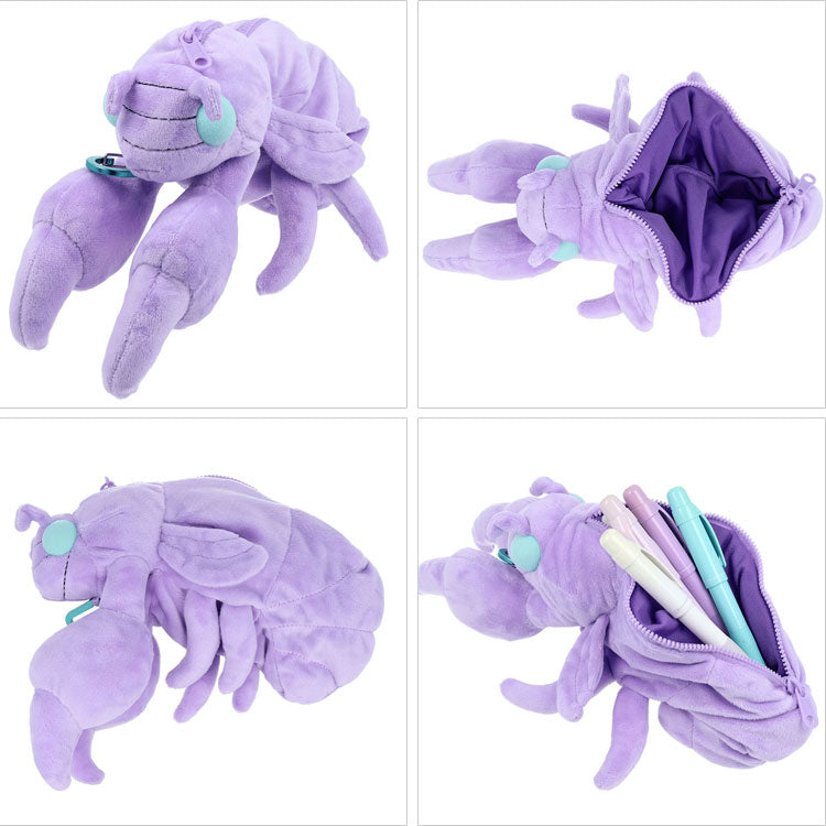 セミのぬけがら ペンケース カラビナ付き S14300 ペンポーチ セミ 蝉 フィギアポーチ 筆記用具 文房具 文具 小物入れ ポーチ ぬいぐるみ 人形 カラフル ブラウン