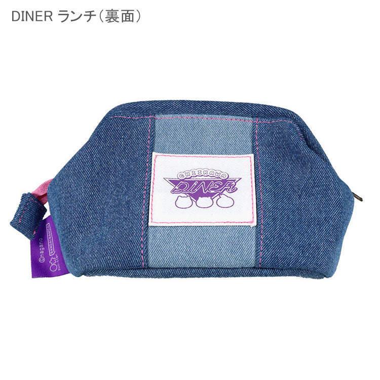 デニムペンケース ワイヤー入り ちいかわ DINER ランチ ディナー 定形外 送料無料 S1430262 S1430270 筆箱 ポーチ コスメポーチ ペンポーチ ハチワレ うさぎ くりまんじゅう ラッコ モモンガ シーサー 古本屋 ハンバーガー ホットドッグDINERランチ