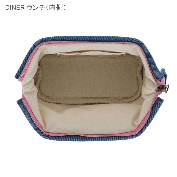 デニムペンケース ワイヤー入り ちいかわ DINER ランチ ディナー 定形外 送料無料 S1430262 S1430270 筆箱 ポーチ コスメポーチ ペンポーチ ハチワレ うさぎ くりまんじゅう ラッコ モモンガ シーサー 古本屋 ハンバーガー ホットドッグDINERランチ