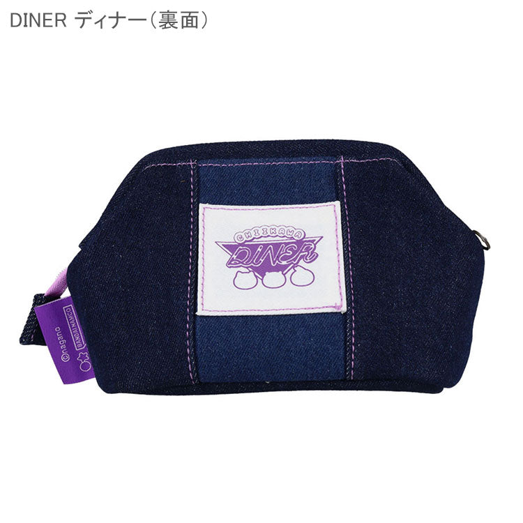 デニムペンケース ワイヤー入り ちいかわ DINER ランチ ディナー 定形外 送料無料 S1430262 S1430270 筆箱 ポーチ コスメポーチ ペンポーチ ハチワレ うさぎ くりまんじゅう ラッコ モモンガ シーサー 古本屋 ハンバーガー ホットドッグDINERランチ