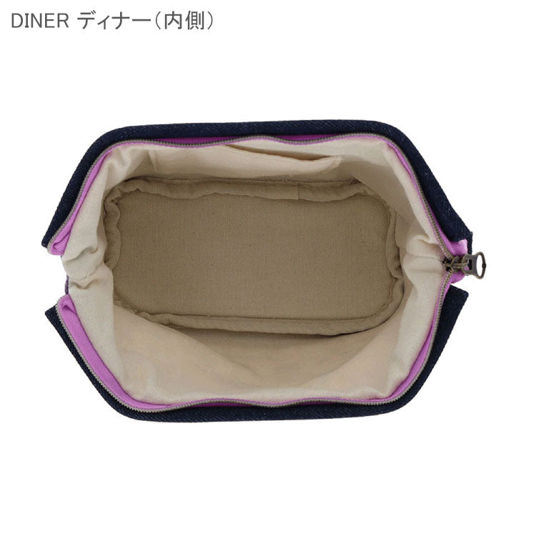 デニムペンケース ワイヤー入り ちいかわ DINER ランチ ディナー 定形外 送料無料 S1430262 S1430270 筆箱 ポーチ コスメポーチ ペンポーチ ハチワレ うさぎ くりまんじゅう ラッコ モモンガ シーサー 古本屋 ハンバーガー ホットドッグDINERランチ