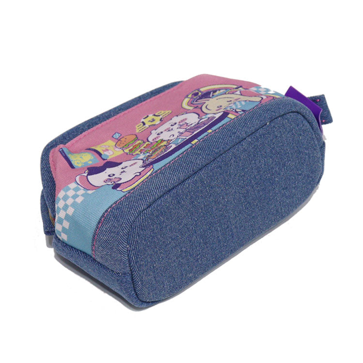 デニムペンケース ワイヤー入り ちいかわ DINER ランチ ディナー 定形外 送料無料 S1430262 S1430270 筆箱 ポーチ コスメポーチ ペンポーチ ハチワレ うさぎ くりまんじゅう ラッコ モモンガ シーサー 古本屋 ハンバーガー ホットドッグDINERランチ