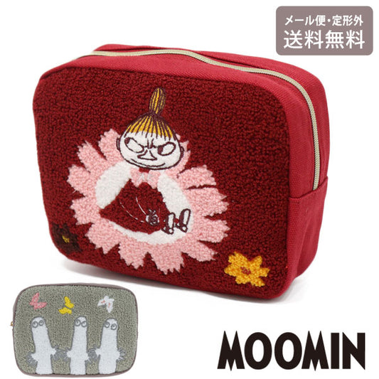 ムーミン サガラ刺繍ポーチ MU25SU リトルミイ ニョロニョロ 化粧ポーチ メイクポーチ ポーチ 小物入れ 刺繍 北欧 かわいい リトルミイ