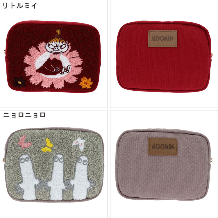 ムーミン サガラ刺繍ポーチ MU25SU リトルミイ ニョロニョロ 化粧ポーチ メイクポーチ ポーチ 小物入れ 刺繍 北欧 かわいい リトルミイ