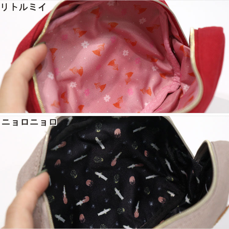 ムーミン サガラ刺繍ポーチ MU25SU リトルミイ ニョロニョロ 化粧ポーチ メイクポーチ ポーチ 小物入れ 刺繍 北欧 かわいい リトルミイ