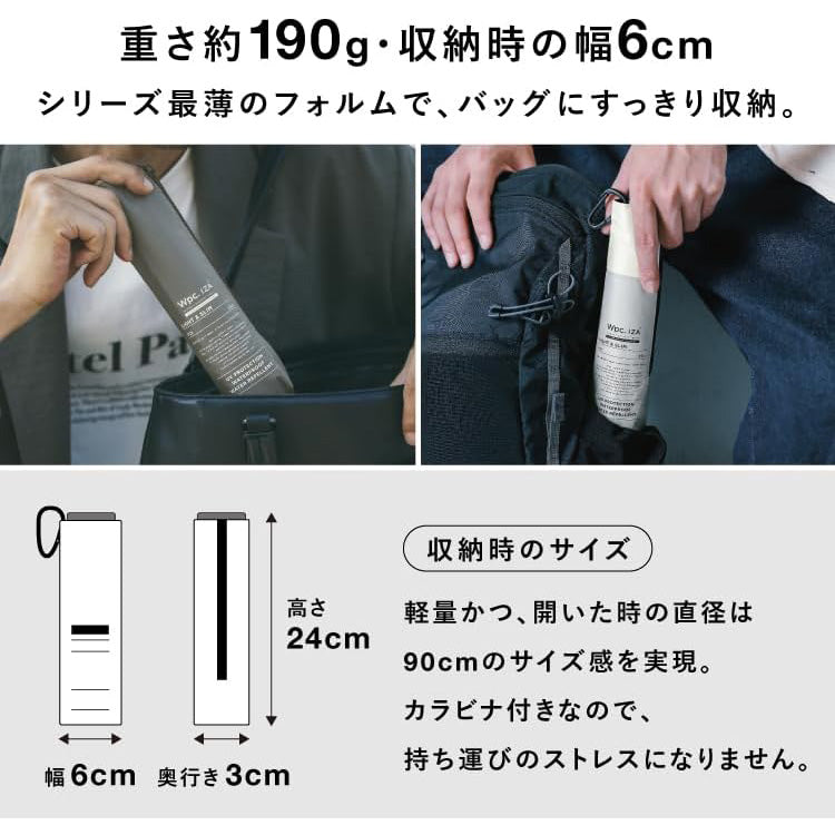 IZA Light＆Slim za007 日傘 折りたたみ傘 傘 定形外 送料無料 Wpc. 完全遮光 晴雨兼用 紫外線 ユニセックス メンズ レディース 大きめ 軽量 撥水