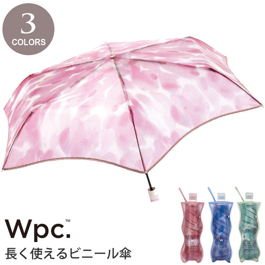 折りたたみ傘 フラワーベースアンブレラ ミニ ビニール傘 雨傘 折りたたみ 傘  PT-0081-002 可愛い おしゃれ 通勤 通学 映え 花瓶 収納ケース 旅行 レディースピンク