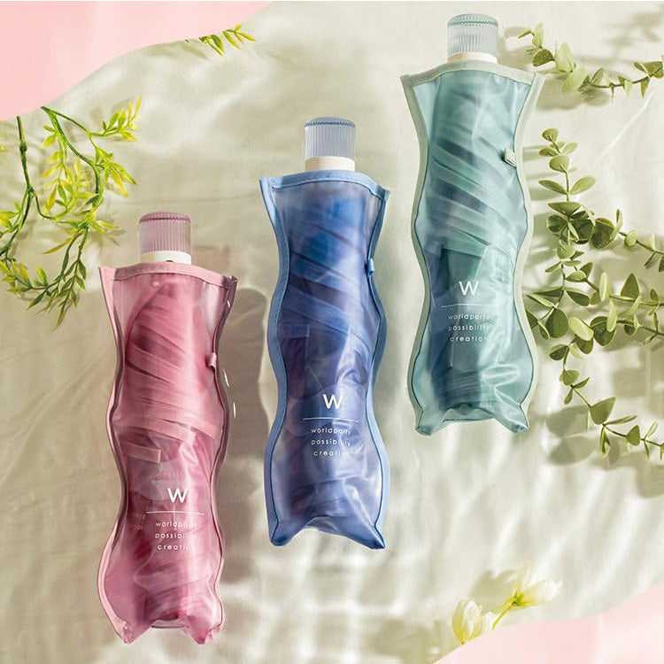 折りたたみ傘 フラワーベースアンブレラ ミニ ビニール傘 雨傘 折りたたみ 傘  PT-0081-002 可愛い おしゃれ 通勤 通学 映え 花瓶 収納ケース 旅行 レディースピンク