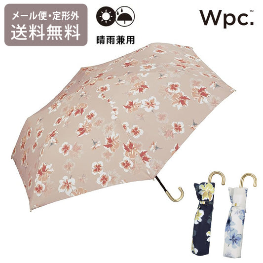 wpc. アザレア ミニ 折り畳み傘 晴雨兼用 日傘 雨傘 定形外 送料無料 UVカット 花 花柄 フラワー 3813-014-002 撥水 軽量 wpc