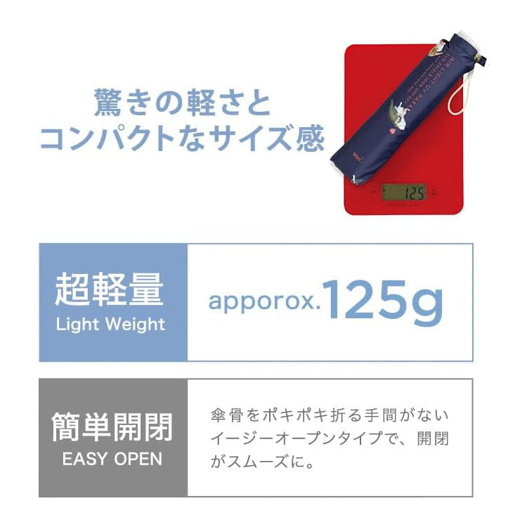 沖昌之×Wpc. 晴雨兼用 遮光 軽量 アンブレにゃん ミニ 折りたたみ傘 PT-OM009-102  定形外 送料無料 日傘 ねこ アンブレにゃん 折り畳み 雨傘 傘