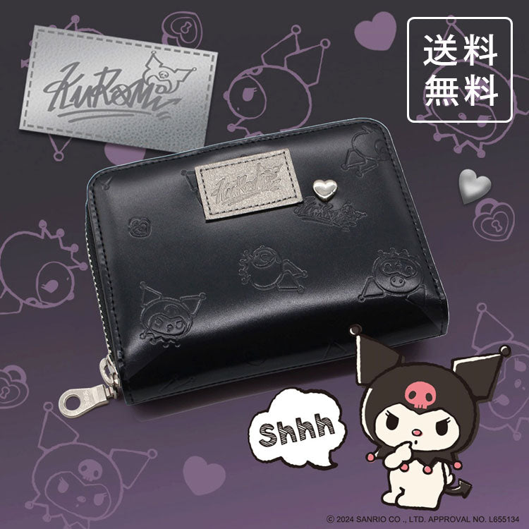 サンリオキャラクターズ KUROMI クロミ ラウンド二つ折り財布 san-87130 送料無料 財布 ラウンド財布 二つ折り財布 黒