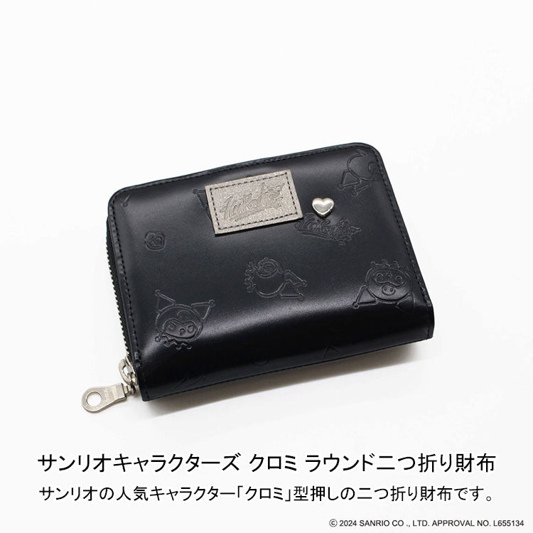 サンリオキャラクターズ KUROMI クロミ ラウンド二つ折り財布 san-87130 送料無料 財布 ラウンド財布 二つ折り財布 黒