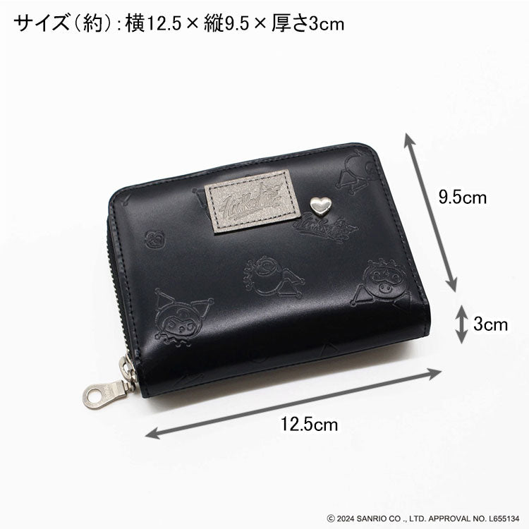 サンリオキャラクターズ KUROMI クロミ ラウンド二つ折り財布 san-87130 送料無料 財布 ラウンド財布 二つ折り財布 黒