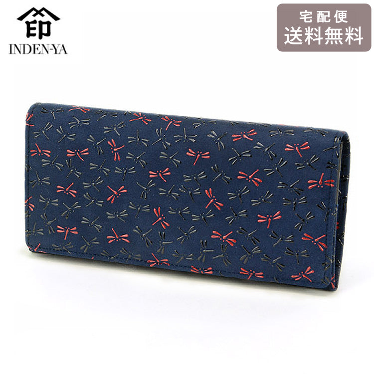 印傳屋 印伝 なごみ 長財布 束入 7520 送料無料 財布 折財布 とんぼ 本革 革 バイカラー ギフト レディース