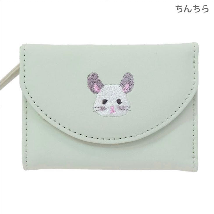 モフット ミニ財布  財布 三つ折り 定形外 送料無料 チンチラ アラスカンマラミュート ネコ サイフ mofutt トラベル コンパクト かわいい ギフト 猫あらすかんまらみゅーと