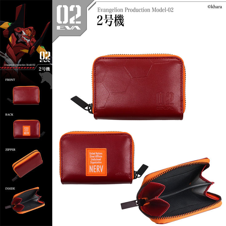 エヴァンゲリオン 財布 小銭入れ コインケース 本革 89010 NADAYA カードケース 初号機 零号機 2号機 Mark.06 8号機 コンパクト メンズ レディース ギフト [eva-002]初号機(ブラック)