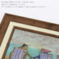 ユーパワー アートフレーム サムトフト とってもイイ子 st-04024 絵 絵画 犬 夫婦 海 海岸 砂浜