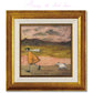 送料無料 ユーパワー アートフレーム サムトフト 雲と家まで競争だ ST-04047  絵 絵画 雲 空 犬 イヌ dog