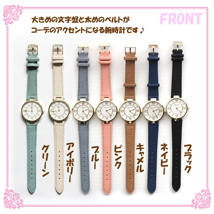 【メール便送料無料】fOLLOW フォロー ビッグフェイス ベルト 腕時計 E03915S-1 北欧カラー