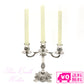 送料無料 ハルモニア シルバーキャンドルホルダー3灯 4893 クリスマス ハロウィン キャンドルホルダー 燭台 キャンドル シルバー ろうそく