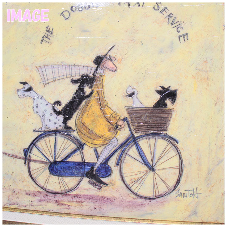 ー 送料無料 ー ユーパワー Sam Toft サムトフト アートフレーム いぬタクシー Ｍサイズ ST-10025 絵画 ギフト アート