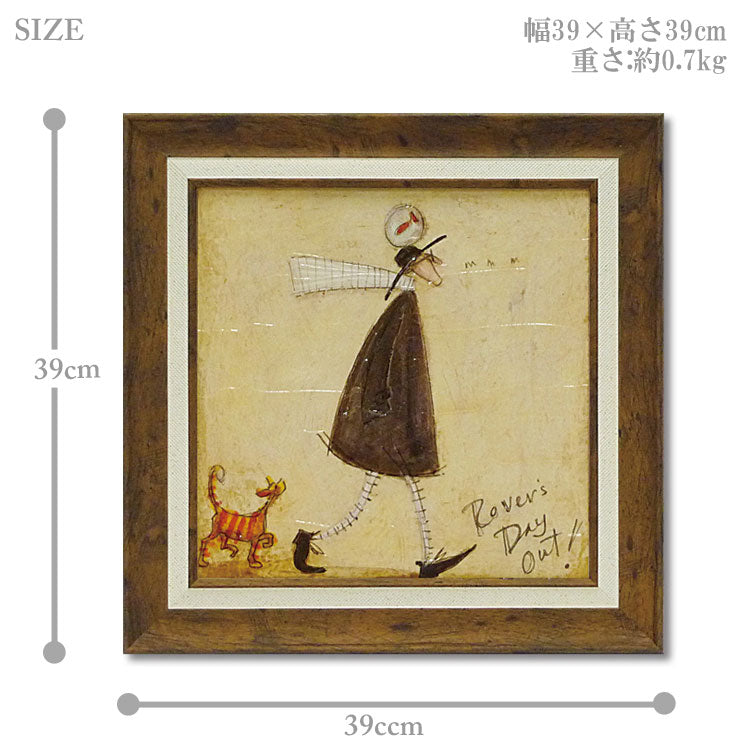 ユーパワー Sam Toft サムトフト アートフレーム いぬタクシー L