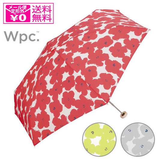 定形外送料無料 Wpc. ハナプリント mini 折りたたみ傘 762-127 雨傘 晴雨兼用 レディース 紫外線