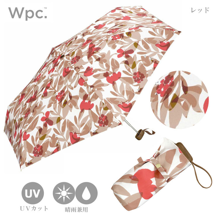 定形外送料無料 Wpc.ボタニカルガーデンmini 9604-291 雨傘 傘 晴雨兼用 UVカット 紫外線防止 折り畳み 折りたたみ傘 コンパクト スクエア